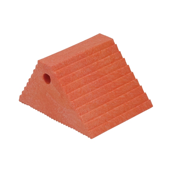 Plastic Dual Slope Wheel Chock, Orange